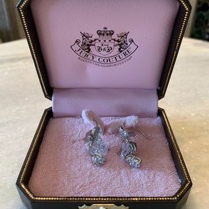 NWT Juicy Couture Butterfly Crystal Drop Earrings